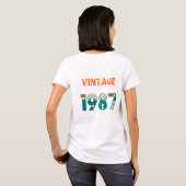 ヴィンテージ 1987 レトロ 誕生年 デザインTシャツ 🔥 Tシャツ (裏面フル)