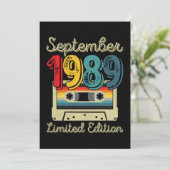 ヴィンテージ 1989年7月 カセットテープ 32歳の誕生日 招待状 (スタンド正面)