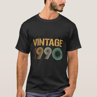 ヴィンテージ 1990 レトロ 誕生日デザイン Tシャツ