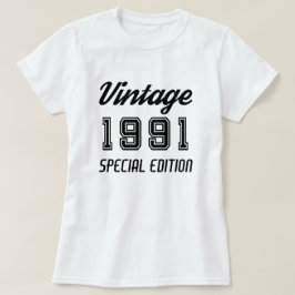 ヴィンテージ 1991 スペシャルエディション 誕生日 アニバーサリー Tシャツ