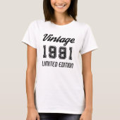 ヴィンテージ 1991 限定版 誕生日 アニバーサリー Tシャツ (正面)