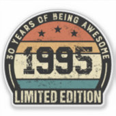 ヴィンテージ 1995 レトロ 30歳の誕生日記念 シール (正面)