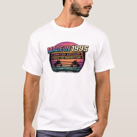 ヴィンテージ 1995 限定版 Tシャツ - 90年代の誕生日 (正面)
