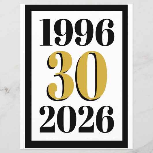 ヴィンテージ 1996年 マイルストーン 30歳の誕生日   チラシ (正面)