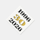 ヴィンテージ 1996年 30歳の誕生日 スタンダードカクテルナプキン (角)