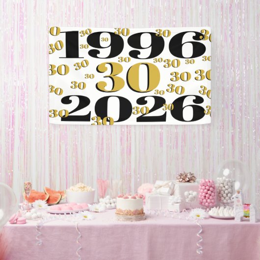 ヴィンテージ 1996年 30歳の誕生日   横断幕 (パーティー)