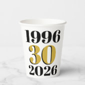 ヴィンテージ 1996年 30歳の誕生日 紙コップ (裏面)
