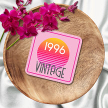 ヴィンテージ 1996 ネオン レトロ ストライプ サン 30歳の誕生日