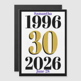 ヴィンテージ 1996 マイルストーン 30歳の誕生日 マグネット招待状