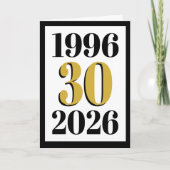 ヴィンテージ 1996 マイルストーン 30歳の誕生日 招待状 (正面)