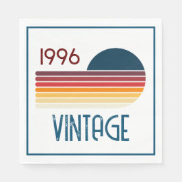 ヴィンテージ 1996 レトロ ストライプ サン 30歳の誕生日 スタンダードランチョンナプキン