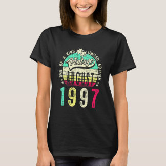 ヴィンテージ 1997年8月 25歳の誕生日 お祝い 男性用 Tシャツ