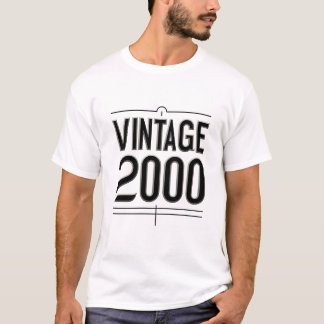 ヴィンテージ 2000 レトロスタイルのタイポグラフィ Tシャツ