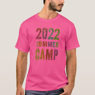 ヴィンテージ 2022 サマーキャンプ ヒョウ 柄 スタッフ ビーチ Tシャツ