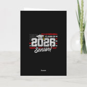 ヴィンテージ 2026年卒業クラス シニア向けタイポグラフィ カード (裏面)