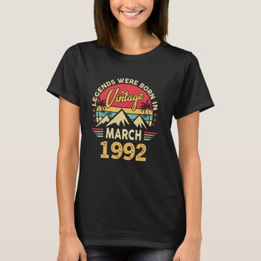 ヴィンテージ 33歳の誕生日伝説は3月1日に生まれた Tシャツ (正面)