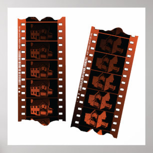 ヴィンテージ 35mm ネガフィルム ストリップ ポスター