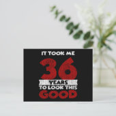 ヴィンテージ 36歳 楽しい36歳の誕生日プレゼント ポストカード (スタンド正面)