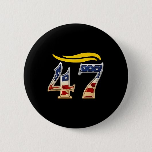 ヴィンテージ 47 トランプ ヘア 6  缶バッジ (正面)