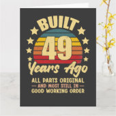 ヴィンテージ 49歳の誕生日 49年前につくられた 面白い カード (黄色い花)