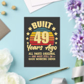 ヴィンテージ 49歳の誕生日 49年前に製造 笑 アクリル招待状 (インサイチュ (ウェディング))