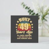 ヴィンテージ 49歳の誕生日 49年前に製造 笑 招待状 (スタンド正面)