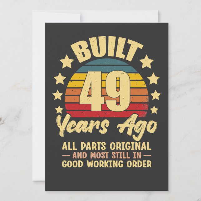 ヴィンテージ 49歳の誕生日 49年前製造 面白い (正面)