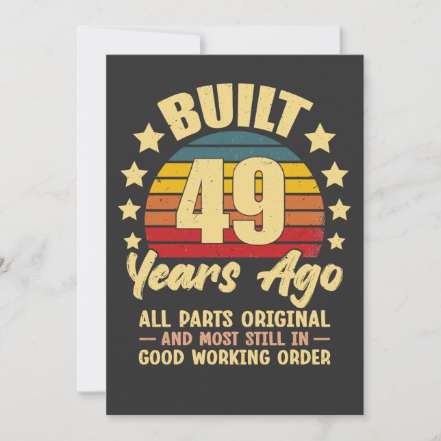 ヴィンテージ 49歳の誕生日 49年前製造 面白い (正面)