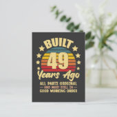 ヴィンテージ 49歳の誕生日 49年前製造 面白い インビテーションポストカード (スタンド正面)