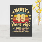 ヴィンテージ 49歳の誕生日 49年前製造 面白い カード (黄色い花)