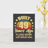 ヴィンテージ 49歳の誕生日 49年前製造 面白い カード (黄色い花)