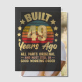 ヴィンテージ 49歳の誕生日 49年前製造 面白い ベラム紙招待状 (オフセット (カップル))