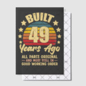 ヴィンテージ 49歳の誕生日 49年前製造 面白い ベラム紙招待状 (オフセット (招待状))