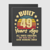 ヴィンテージ 49歳の誕生日 49年前製造 面白い マグネット招待状 (正面/裏面)