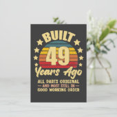 ヴィンテージ 49歳の誕生日 49年前製造 面白い 招待状 (スタンド正面)