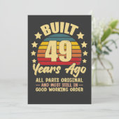 ヴィンテージ 49歳の誕生日 49年前製造 面白い 招待状 (スタンド正面)