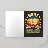 ヴィンテージ 49歳の誕生日 49年前製造 面白い 箔グリーティングカード (外側レイダウン)