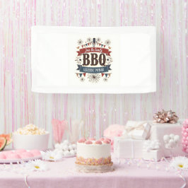 ヴィンテージ 4th of July バナー – ラスティック BBQ パーティー デコレーション 横断幕