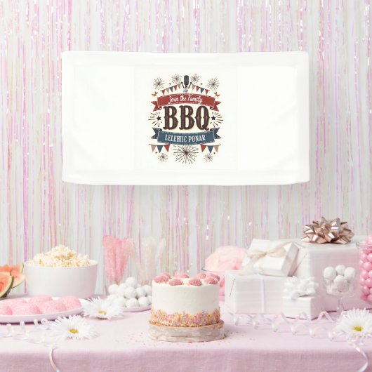ヴィンテージ 4th of July バナー – ラスティック BBQ パーティー デコレーション 横断幕 (パーティー)