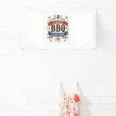 ヴィンテージ 4th of July バナー – ラスティック BBQ パーティー デコレーション 横断幕 (インサイチュ)