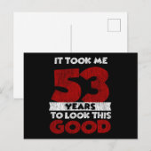 ヴィンテージ 53歳 楽しい53歳の誕生日プレゼント ポストカード (正面/裏面)