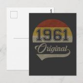 ヴィンテージ 60歳の誕生日 オリジナル 1961年 男性 女性 ギフト ポストカード (正面/裏面)