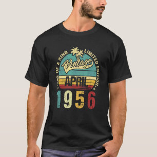 ヴィンテージ 66歳 1956年4月 デコレーション 66歳の Tシャツ