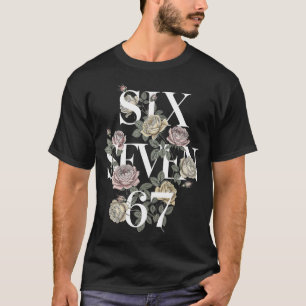 ヴィンテージ 67 シックス セブン ミーム フラワー ボホ ワイルドフラワー 6 Tシャツ