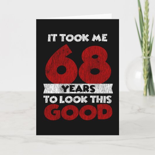 ヴィンテージ 68歳 68歳の誕生日ギフト カード (正面)