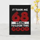 ヴィンテージ 68歳 68歳の誕生日ギフト カード (黄色い花)