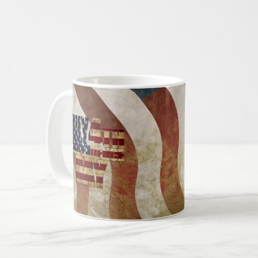 ヴィンテージ 7月4日 アメリカ独立記念日 デザイン コーヒーマグカップ (正面左)