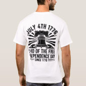 ヴィンテージ 7月4日 リバティベル愛国アート Tシャツ (裏面)