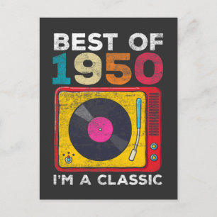 ヴィンテージ 70歳の誕生日 レコード 1950年生まれ 70歳 ポストカード