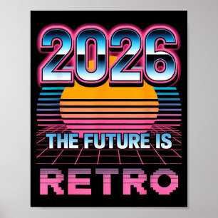 ヴィンテージ 80年代風 レトロ お正月 2026 ポスター
